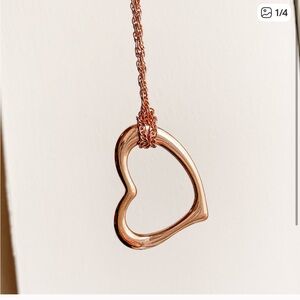 Premier Designs Rose Gold Heart Necklace